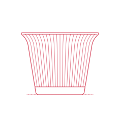 Objects Plant Pots Ikea Kamomill Plant Pot Medium Editable Svg Line Art, Free Vectors File